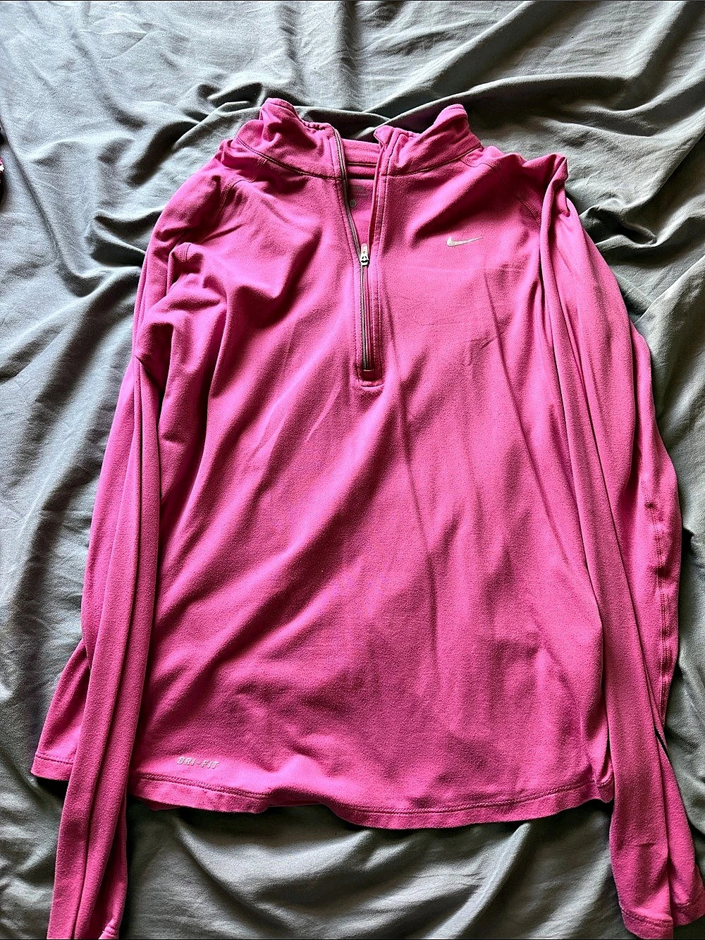 Nike Pink Long Sleeve Half-Zip Top